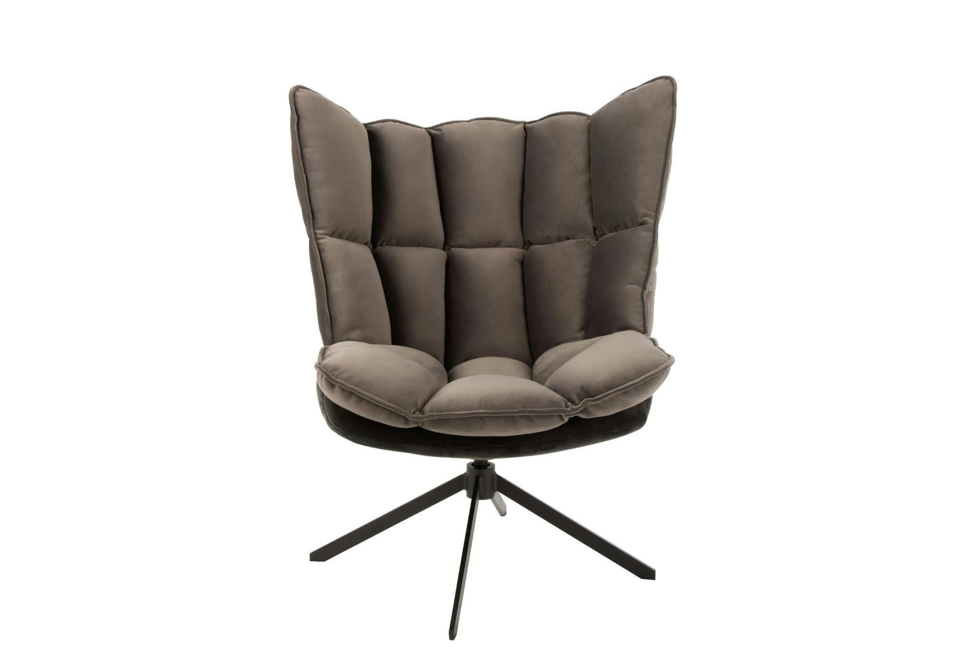 FENIX - Fauteuil de relaxation en tissu gris