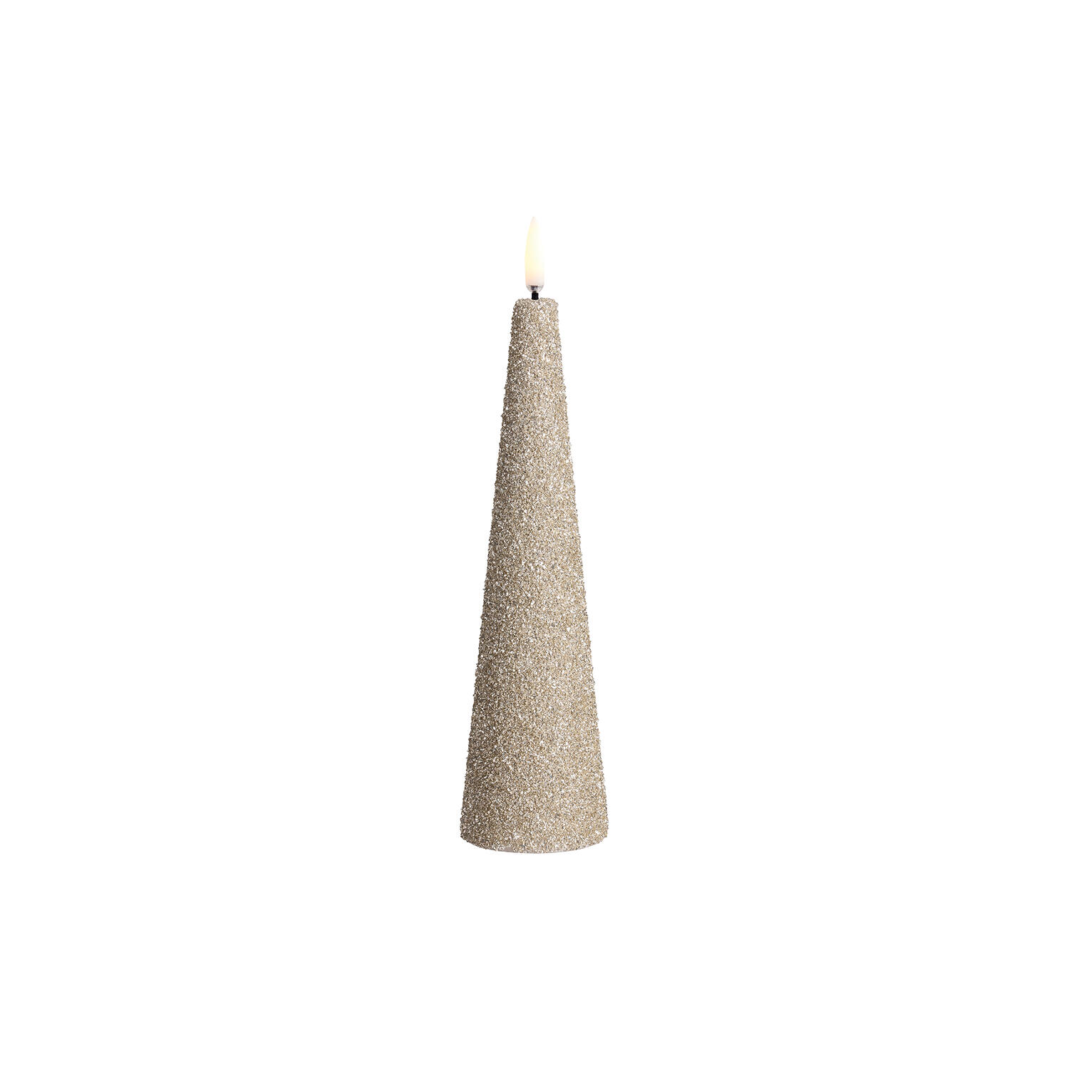 LED keglelys, champagne/glimmer