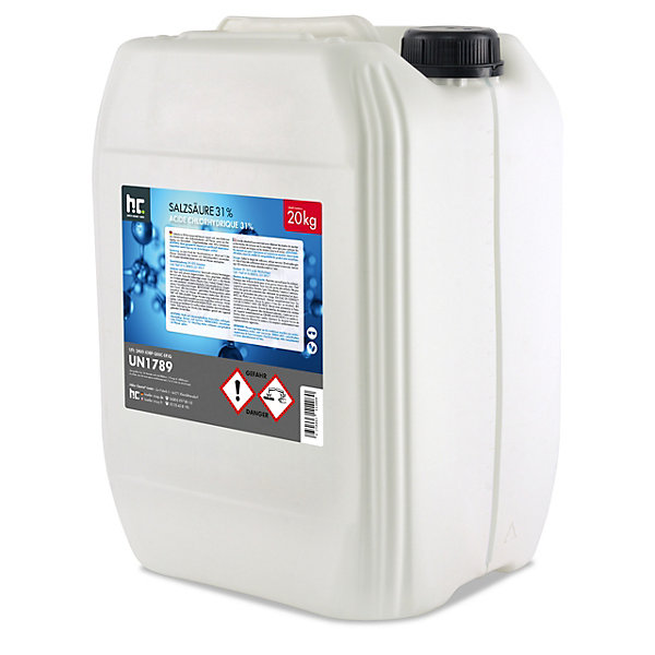 Acide Chlorhydrique 29-32%, Bidon De 4 x 20 Kg, Nettoyage, Décapage, Traitement Métallurgique