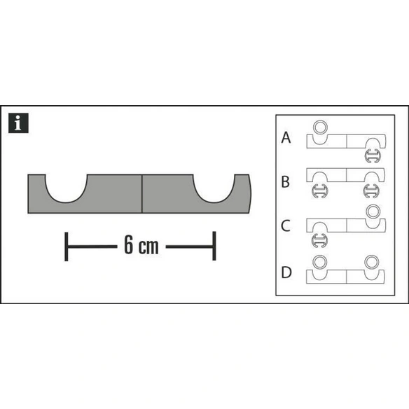 Deckenträger-Adapter »Chicago«, Metall, weiß