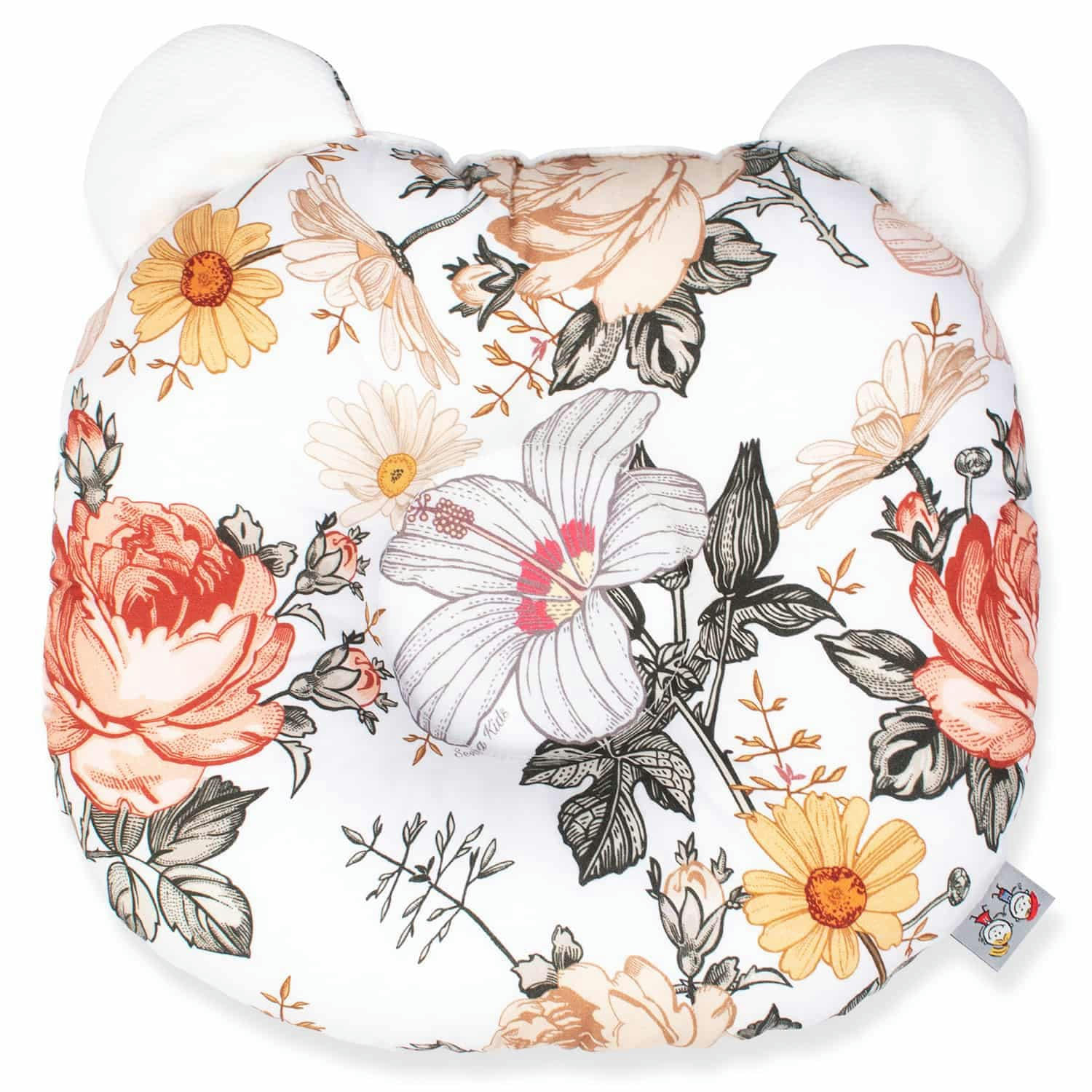 NÉO VINTAGE - Oreiller bébé anti tête plate en coton et velvet
