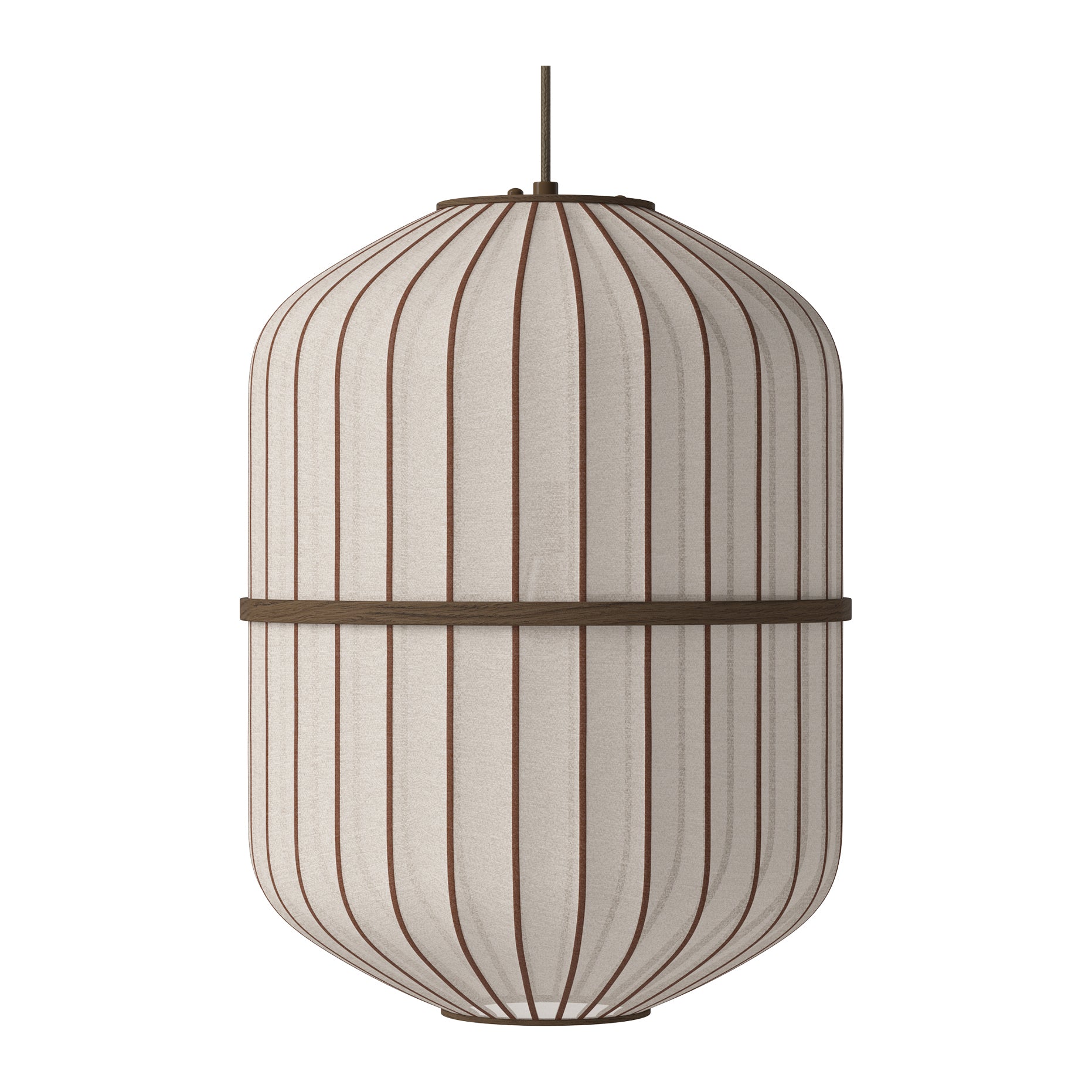 Bolia Lucén Hanglamp Ø 40 cm - Cilinder - Donker Geolied Hout