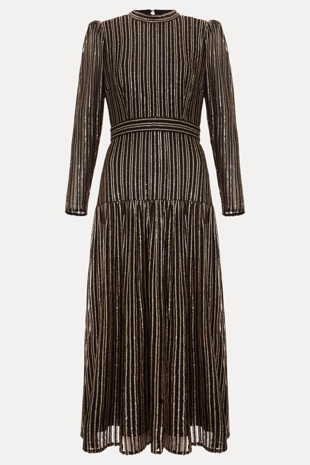 Phase Eight Gloria Sequin Stripe Midi Dress