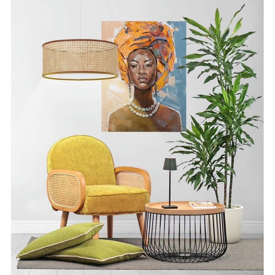 DORIS - Fauteuil design en tissu jaune