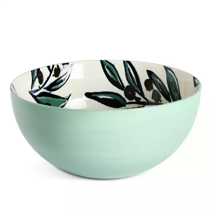 Habitat Stoneware Serving Bowl - Olive