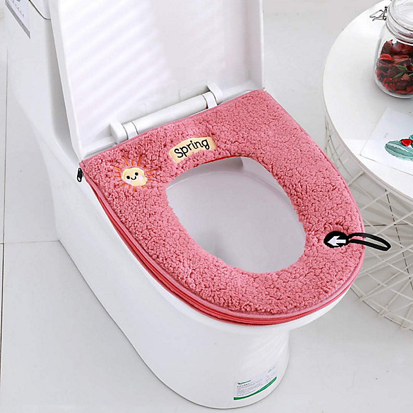 Lot de 2 coussins universels doux et chauds pour siège de toilette avec boucle de suspension
