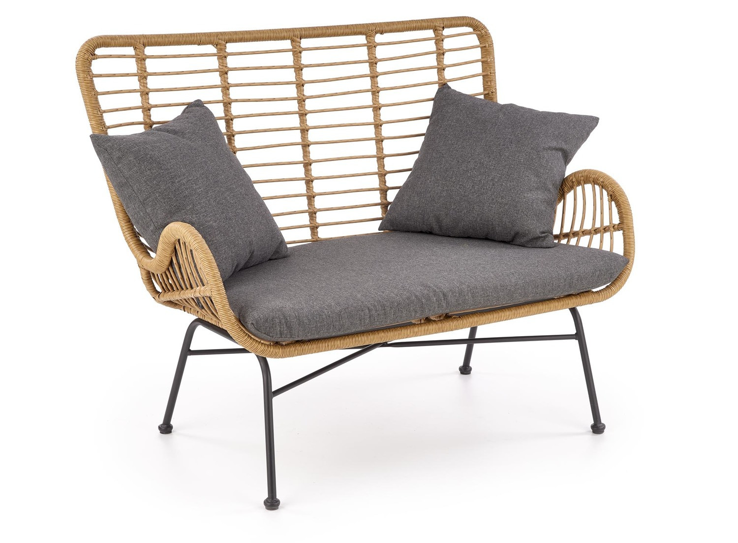 Sofa IKARO XL rattanowa/szara