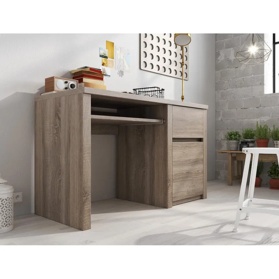 Meubella - Bureau Monaco - Truffel eiken - 120 cm