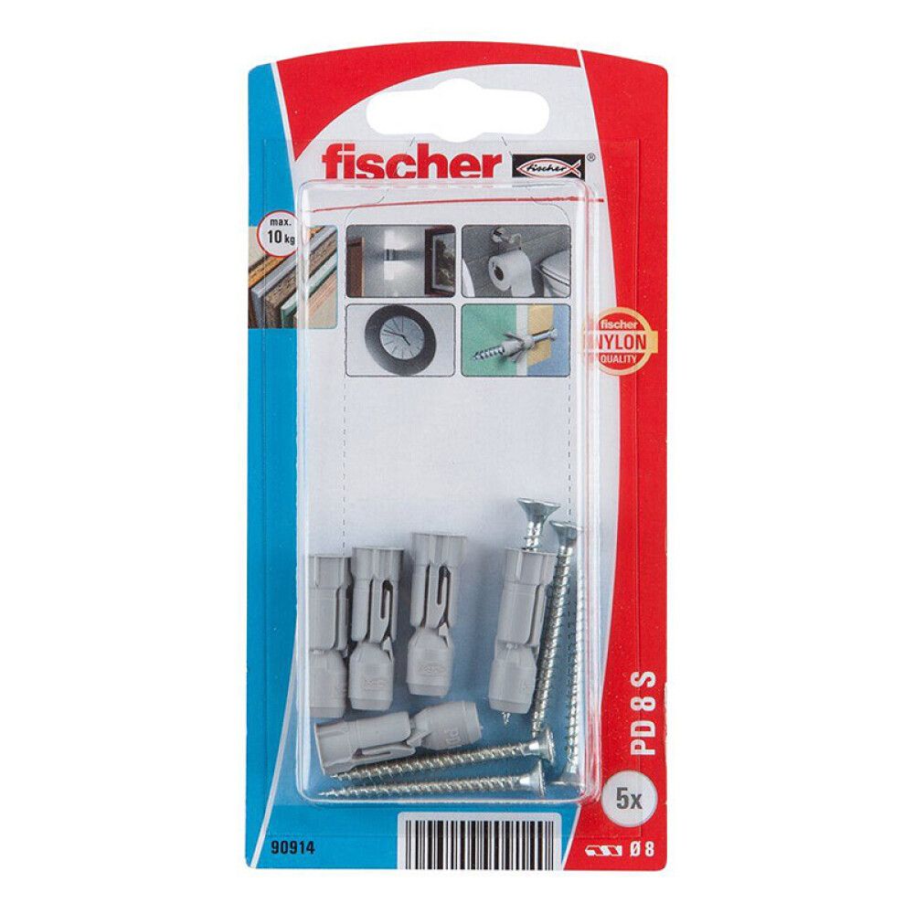 PLATEPLUGG FISCHER PD 8X29MM 5-PAKK