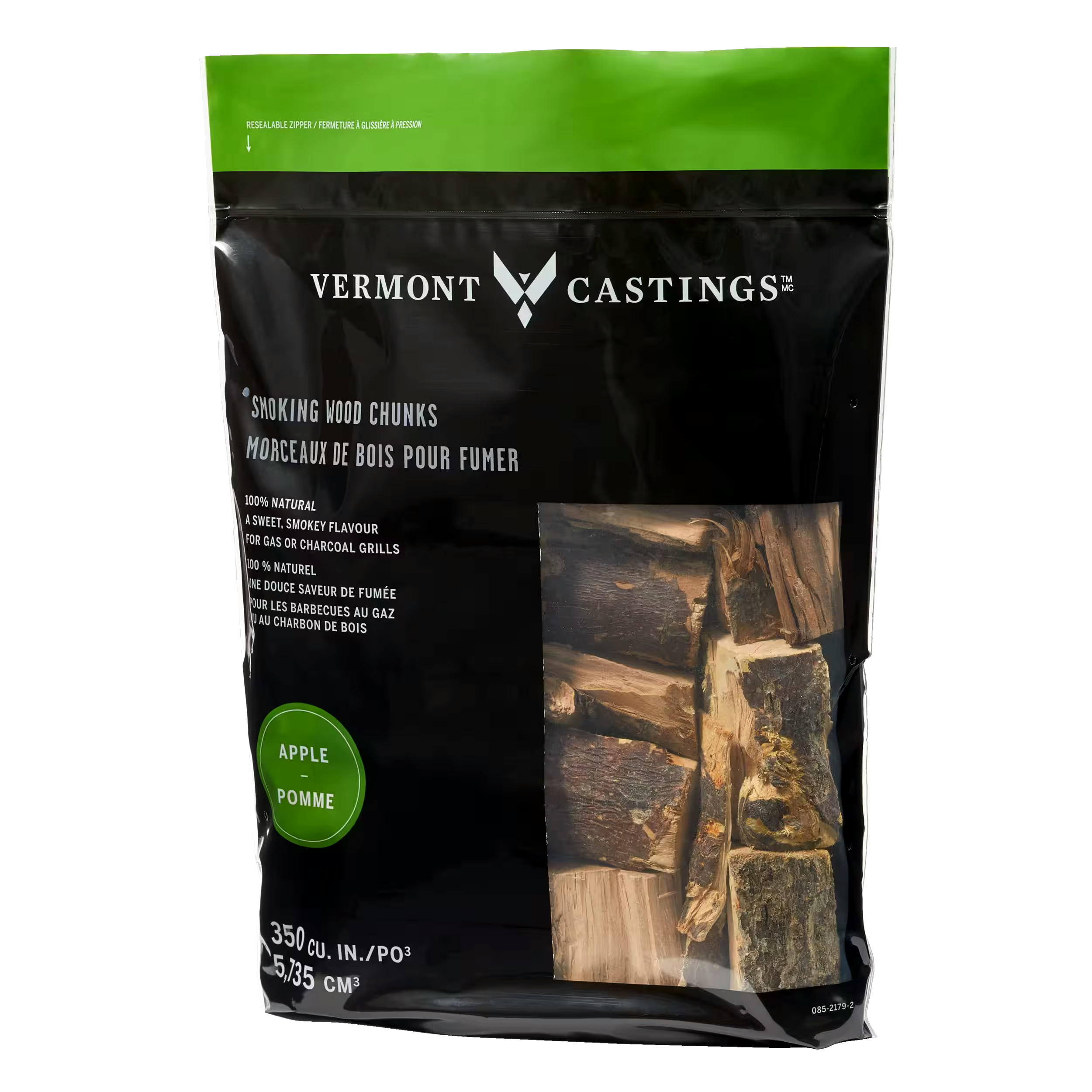 Vermont Castings Apple Flavoured 100% Natural Smoking Wood Chunks, 4-Lb