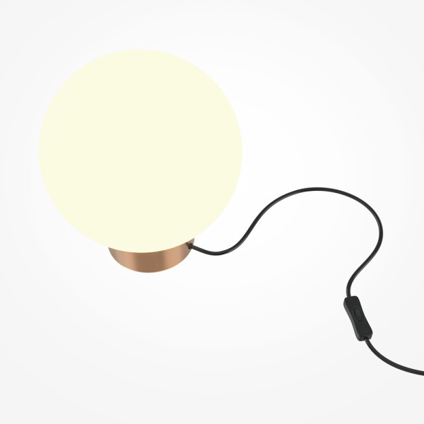 Lampa stołowazłoto-biała Basic form 1xE14x40W wys:23,7cm Maytoni
