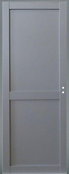 Bloc Porte Athena Gris Clair 2 Panneaux H204 X L73 Cm Côte Tableau P.gauche Gd Menuiseries