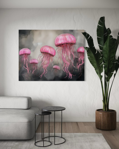 Feeby Obraz na płótnie, Abstrakcja Meduzy Morskiej 60x40