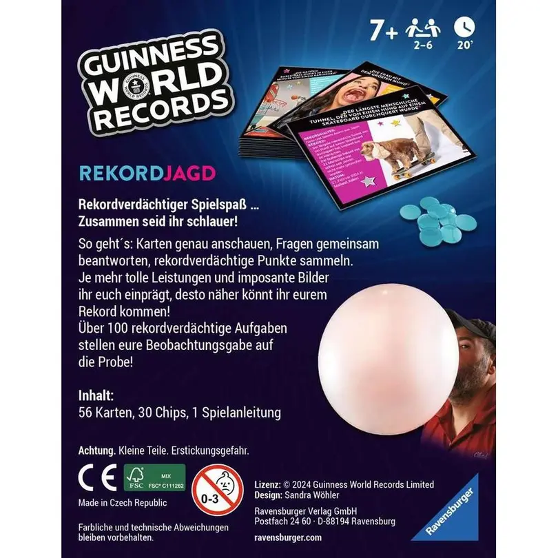 Familienspiel Set bestehend aus verschiedenen Artikeln Guinness World Records