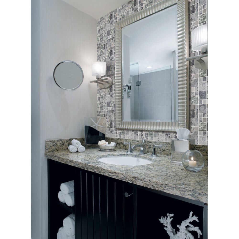 MOSAIKK COMBINATION CRYSTAL/STONE/STEEL MIX GREY XCM MC609