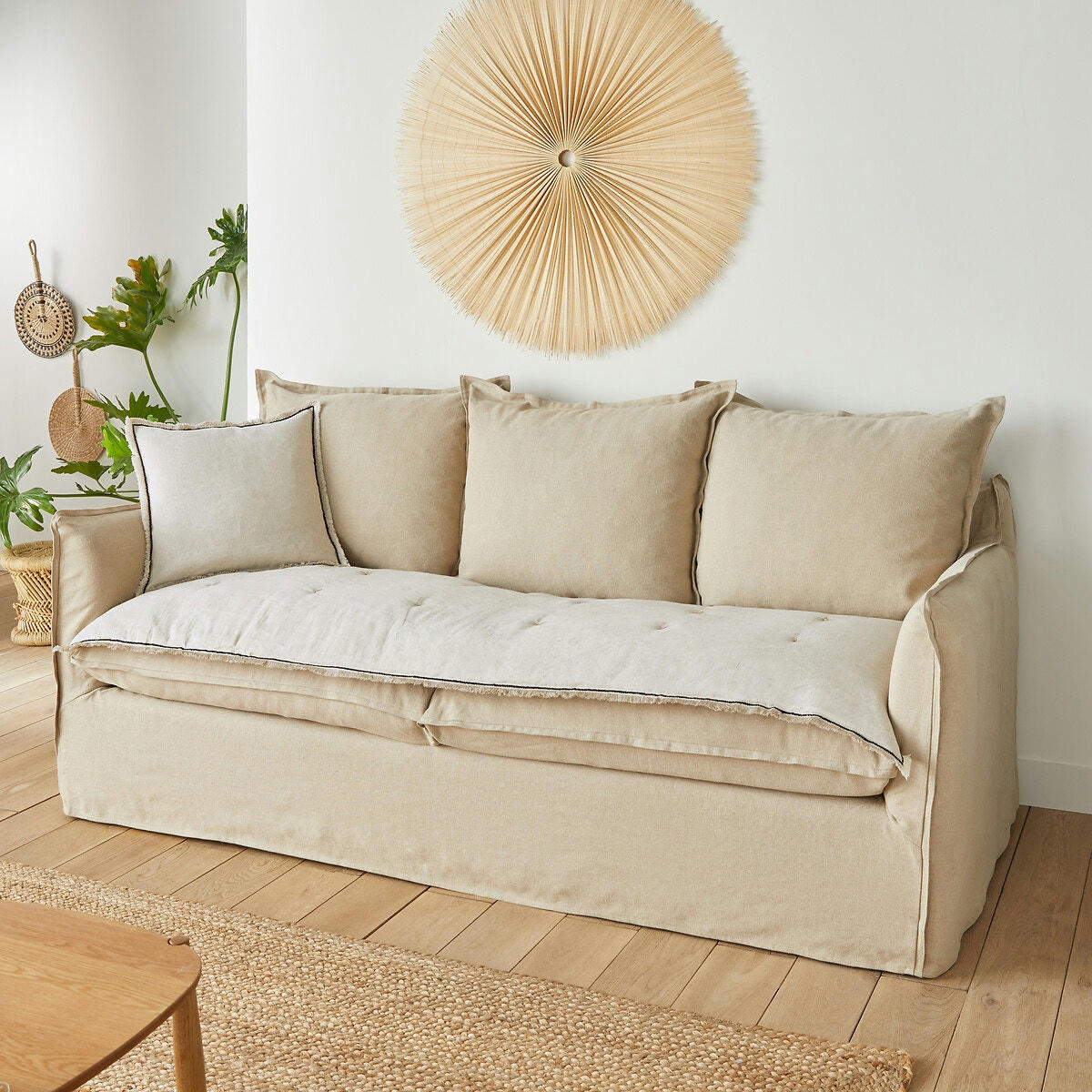 Matelas d'assise coton/lin, Menorca