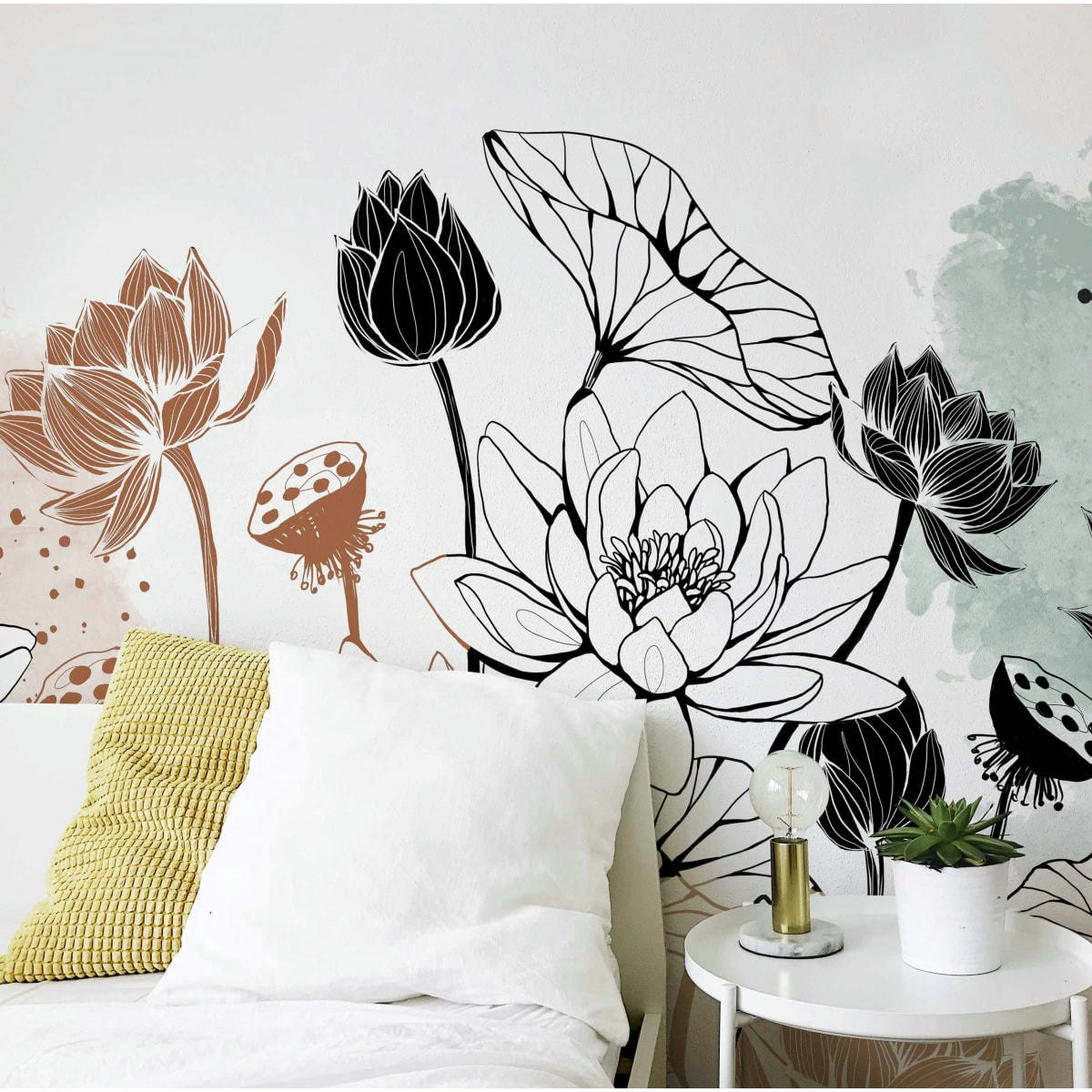 - Papier peint panoramique nympheas 425 x 250 cm