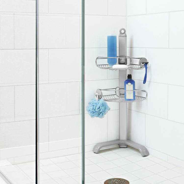 Simplehuman Corner Shower Caddy - Stainless Steel