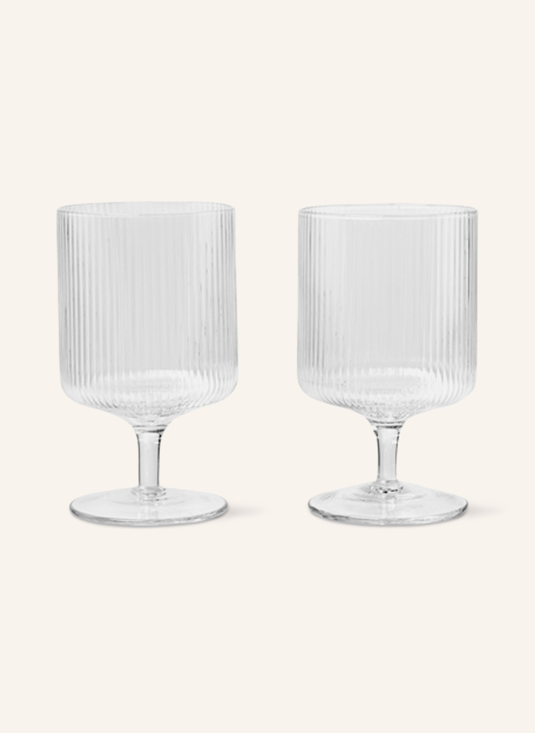 Ferm LIVING 2er-Set Weingläser RIPPLE