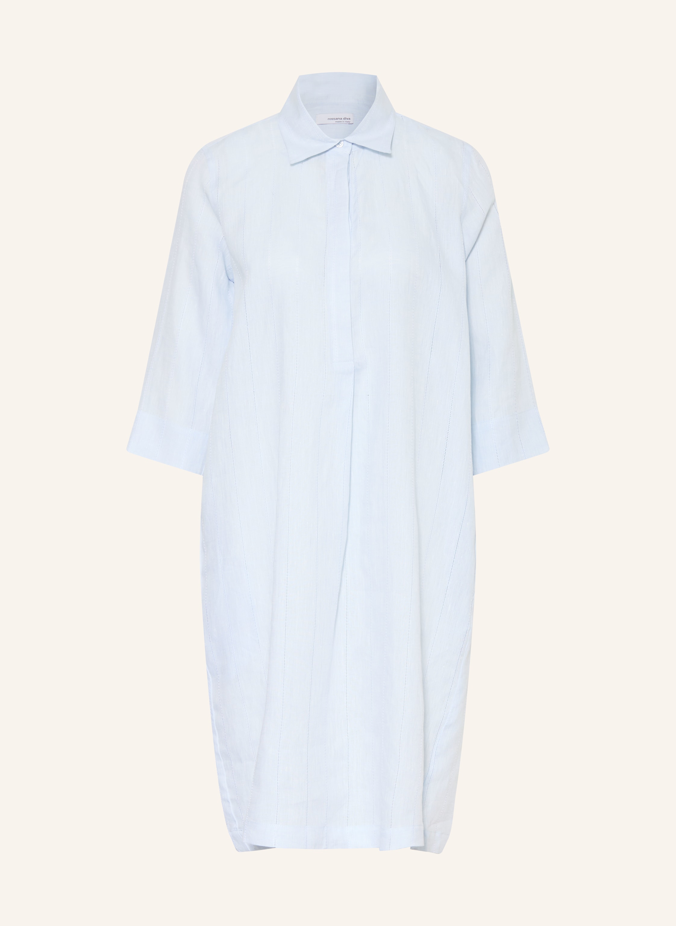 rossana diva Hemdblusenkleid mit Leinen und 3/4-Arm