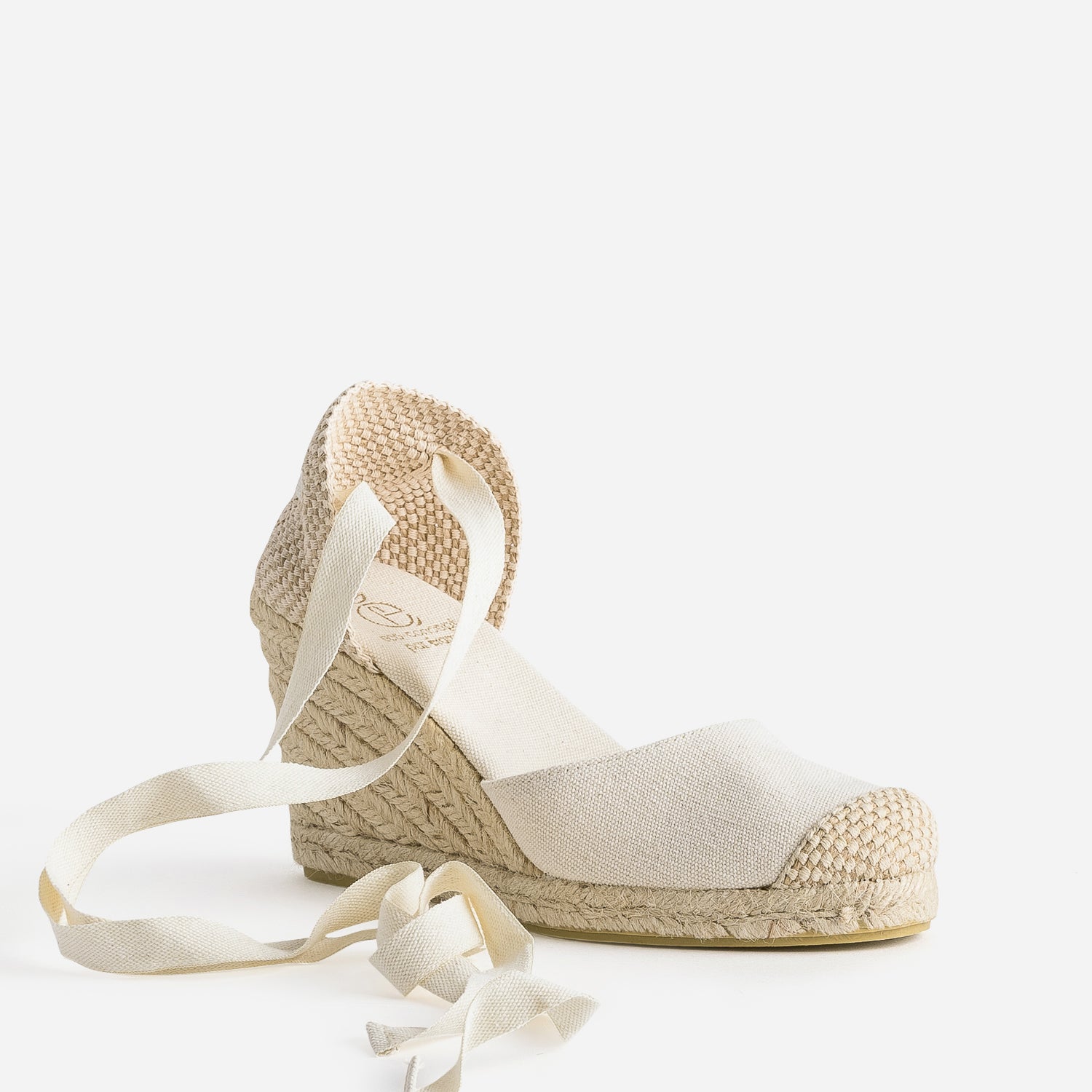 Espadrille compensée écrue