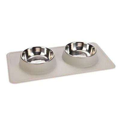 Karlie Stainless Steel Silicone Dex Diner Set Dog Bowl