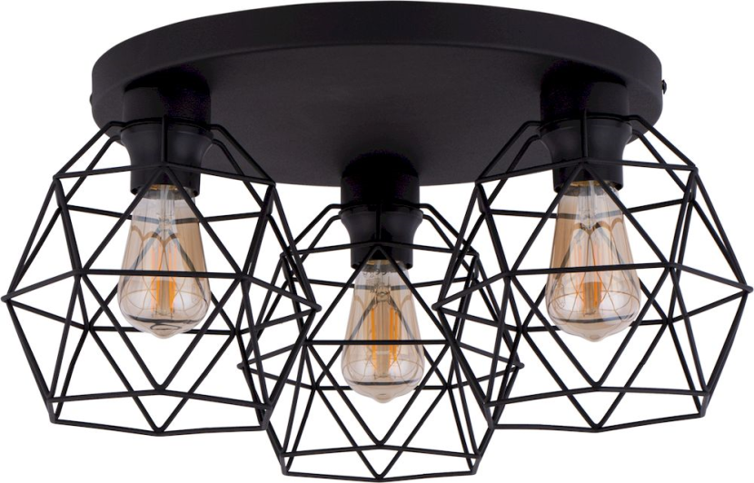Galaxy black lampa sufitowa 3 pł koło
