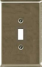 Atron Electro Industries 2167TBN Toggle Style Switch Plate, 1 Gang, Brushed Nickel