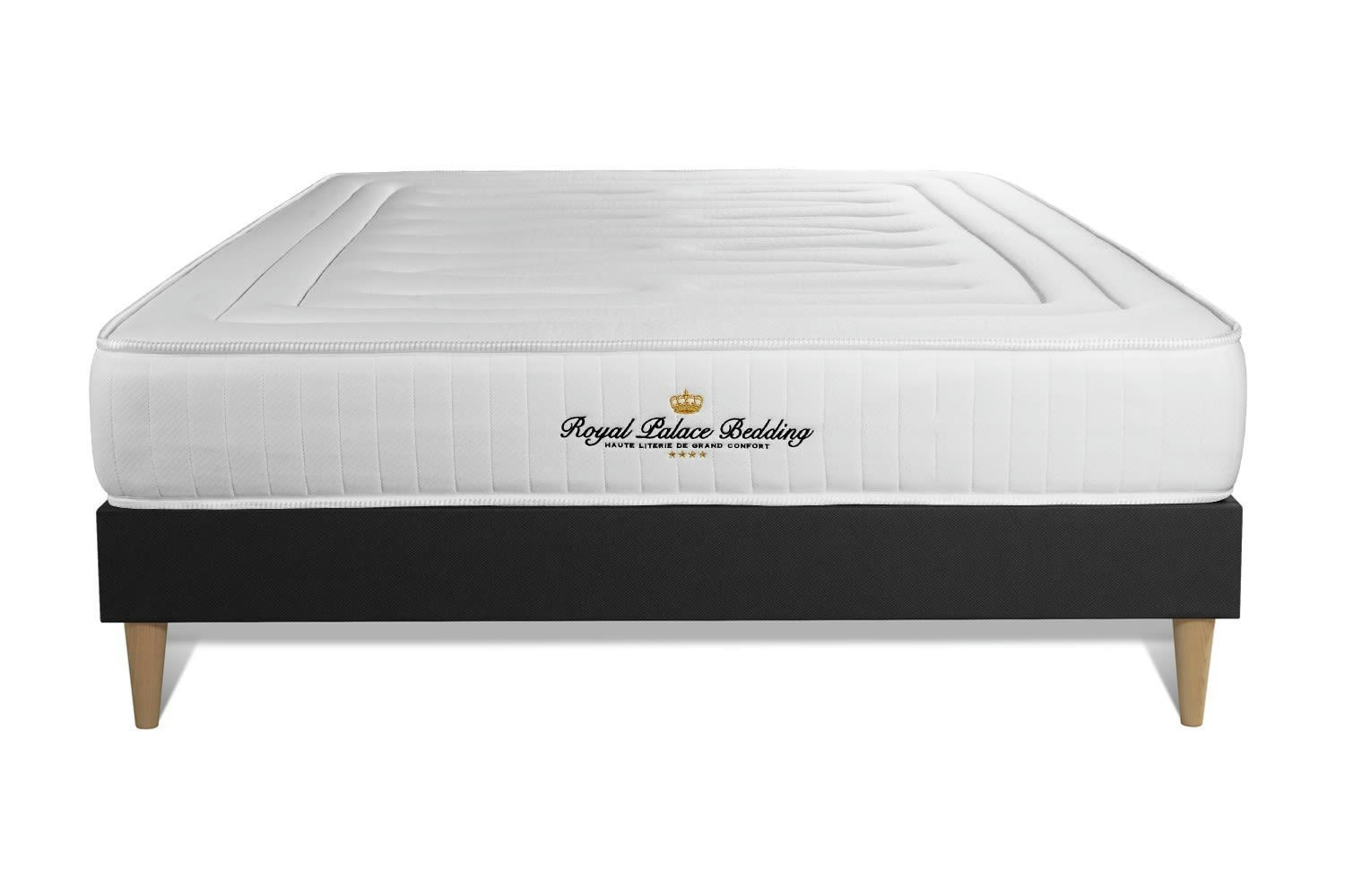 NOTTINGHAM - Pack matelas sommier kit 140x200 oreiller couette