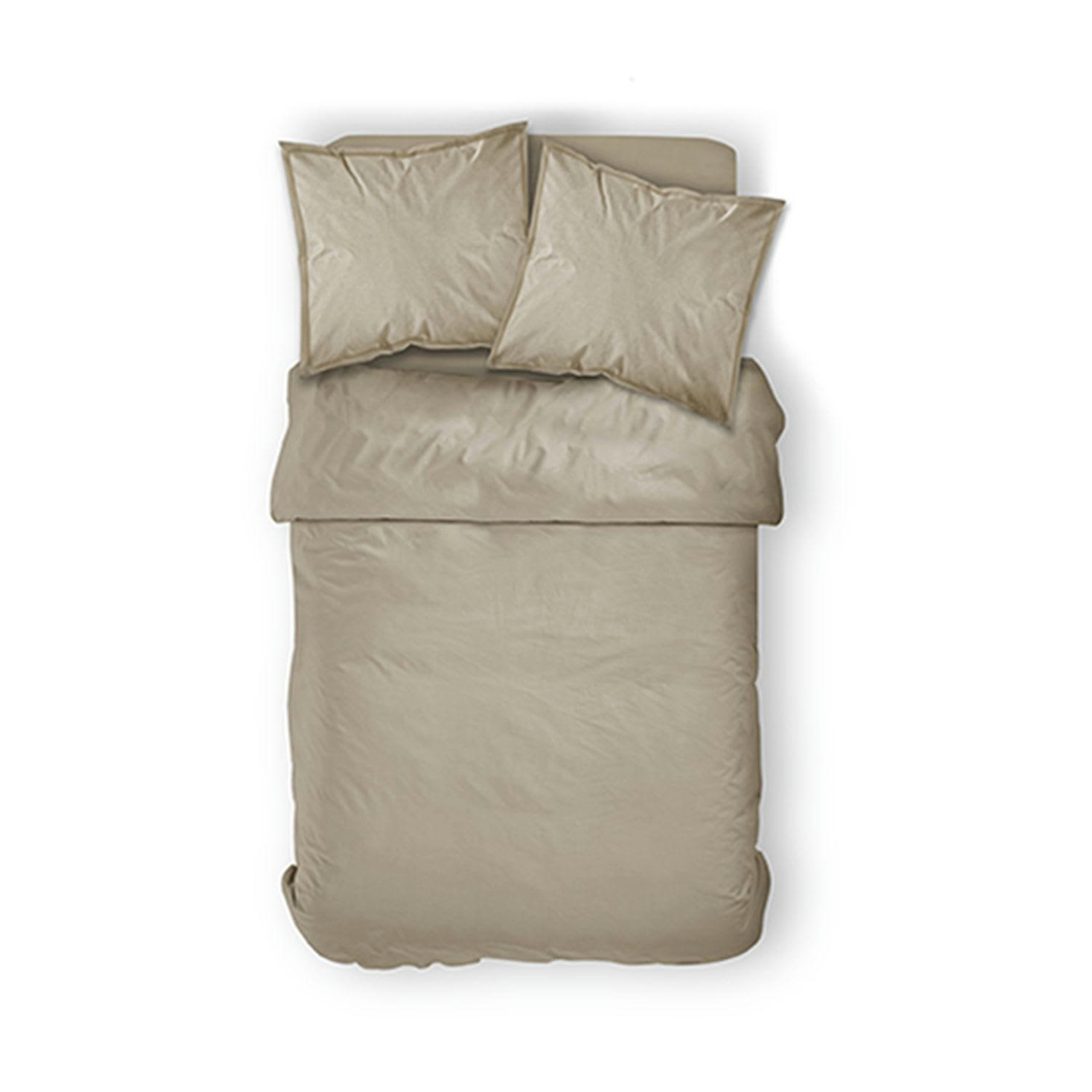 - Housse de couette mastic 100% coton 57 fils 240 x 260 cm taupe