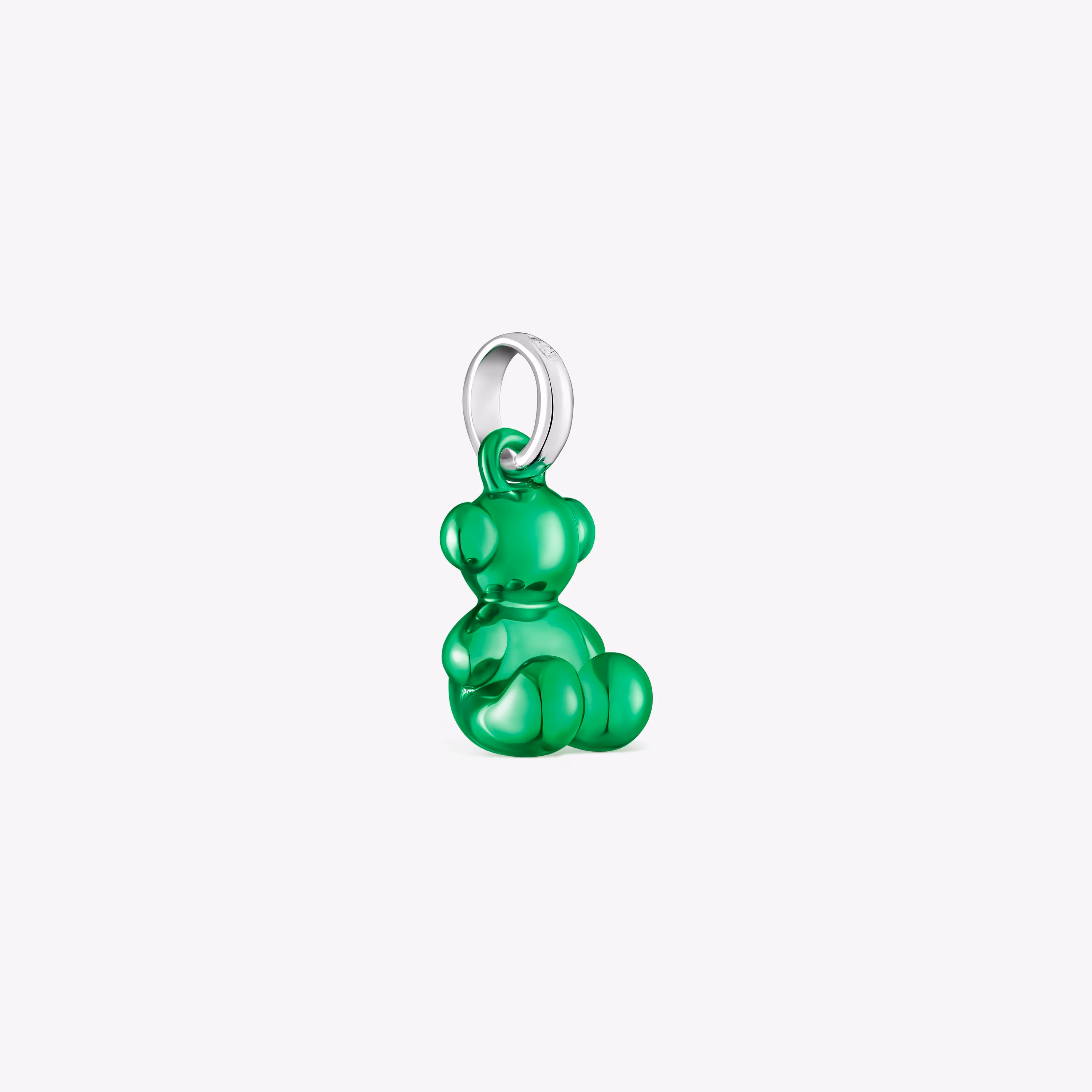 Colgante oso pequeño de acero en color verde Bold Bear