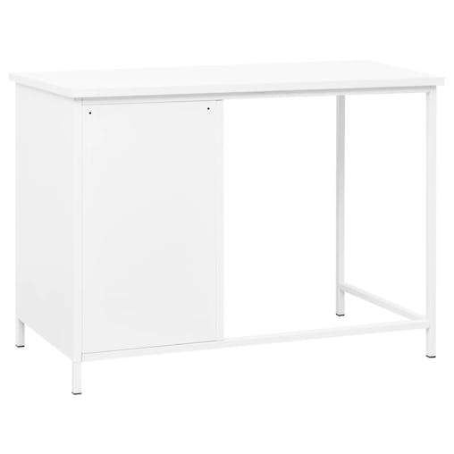 NNEVL Industrial Desk with Drawers White 105x52x75 cm Steel