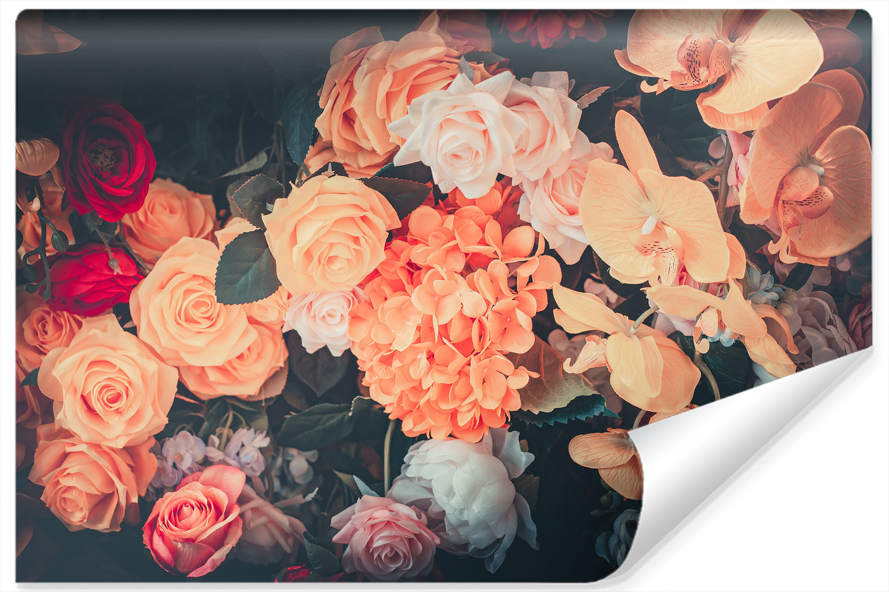 Fototapeta KWIATY Orchidea Róże Natura 3D 90x60cm