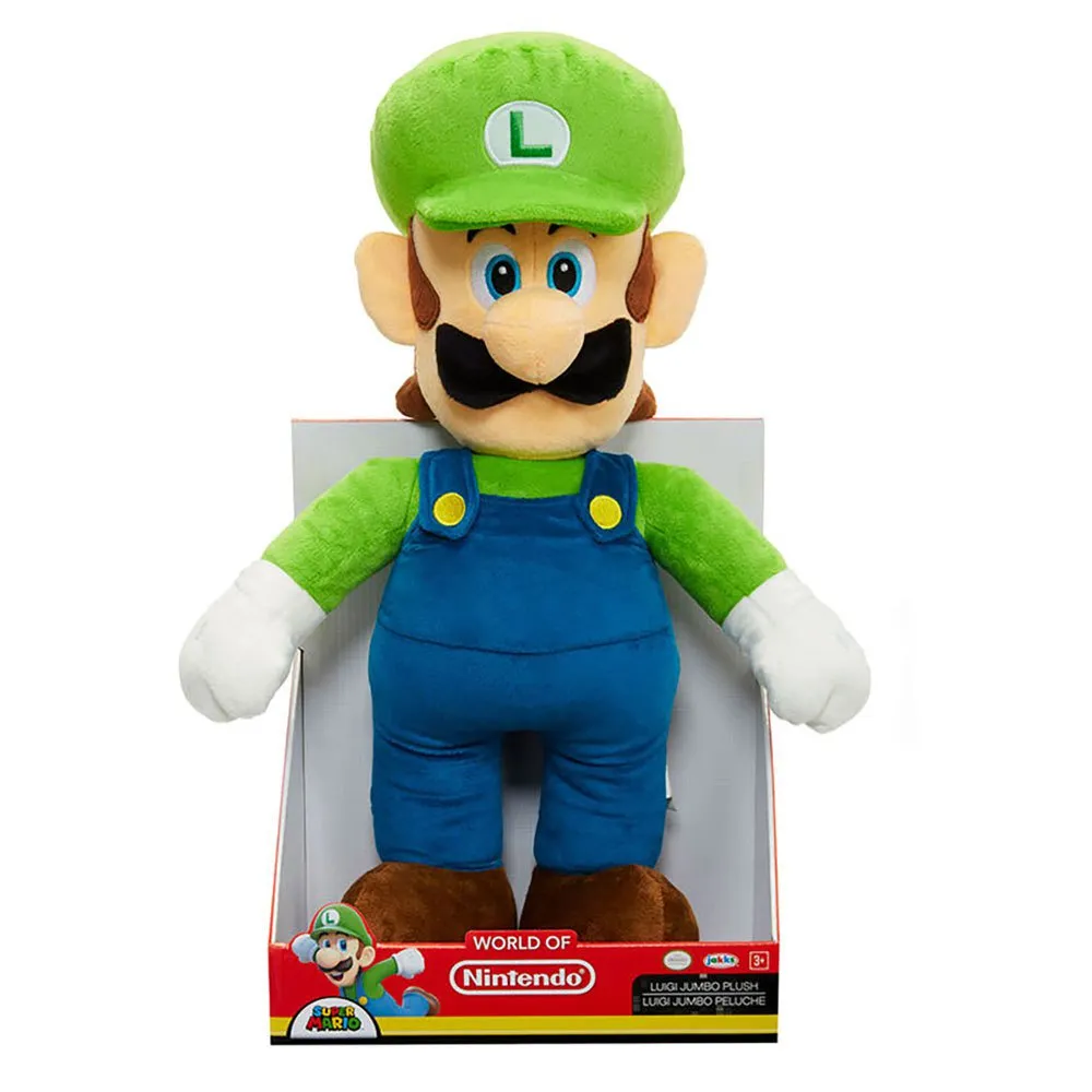 Jakks Pacific Super Mario Bros Nintendo Luigi Teddy 50 cm