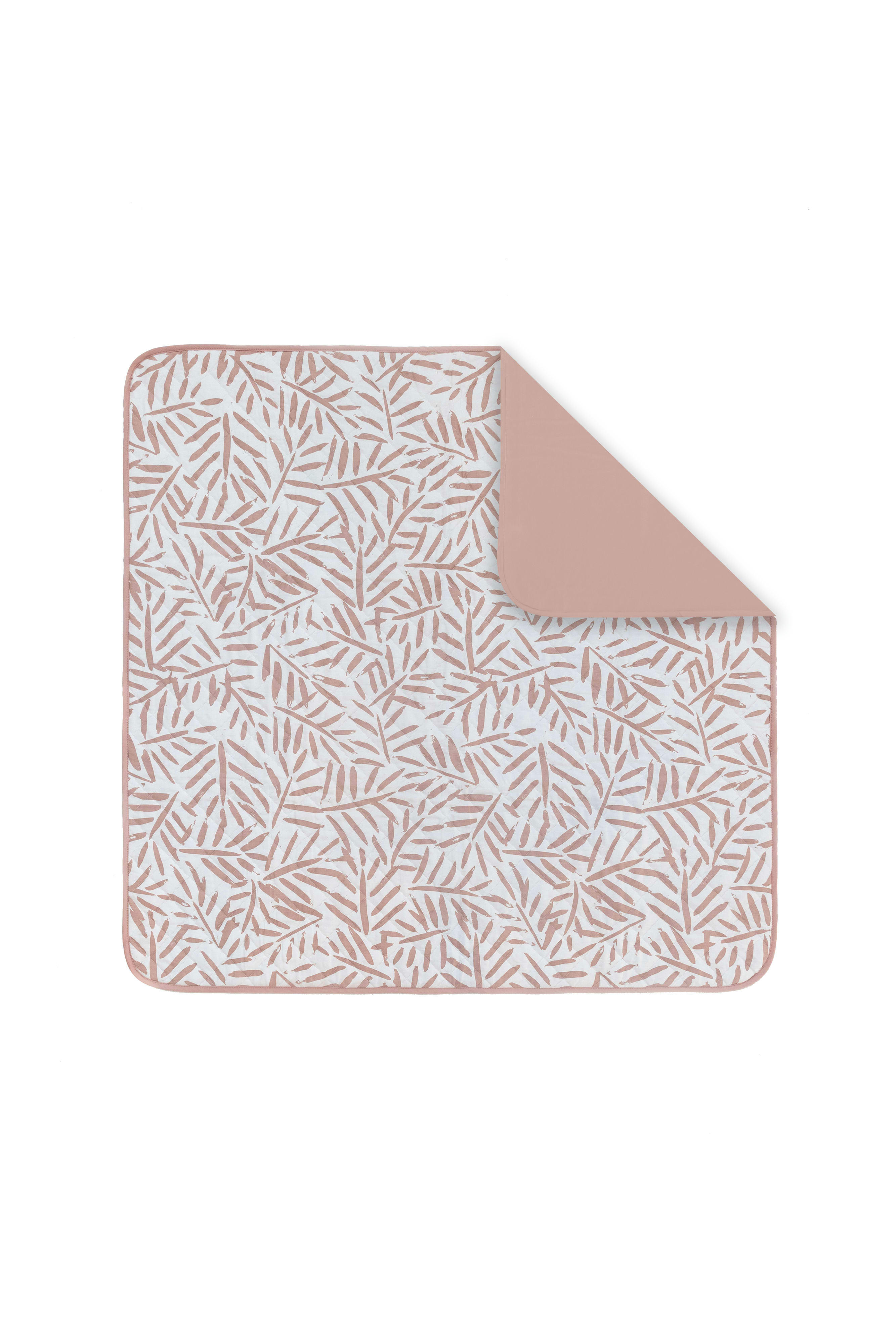 - Tapis en 100% coton rose 120x120cm