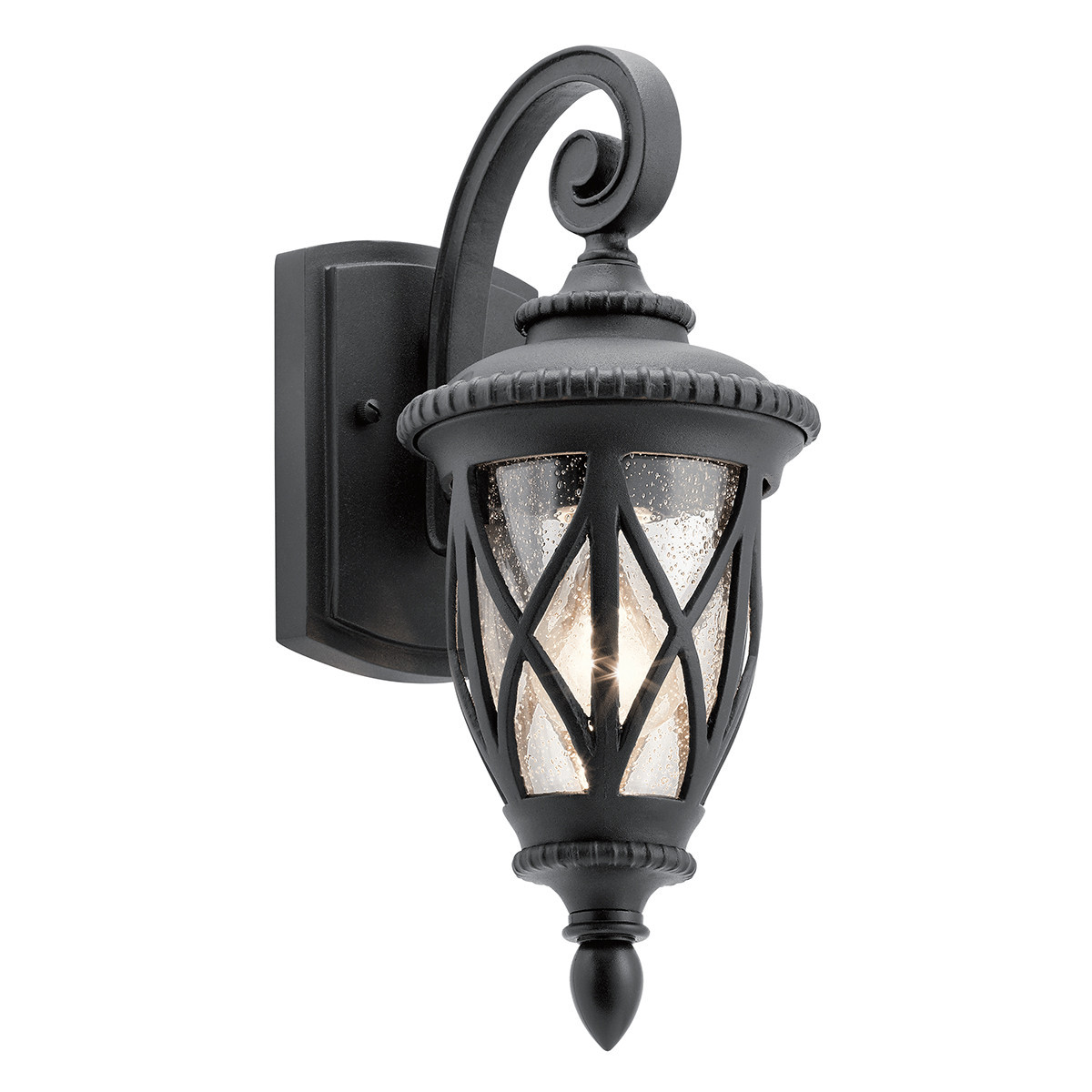 Kinkiet zewnętrznyteksturowana czerń Admirals Cove 1xE27x60W IP44 Kichler