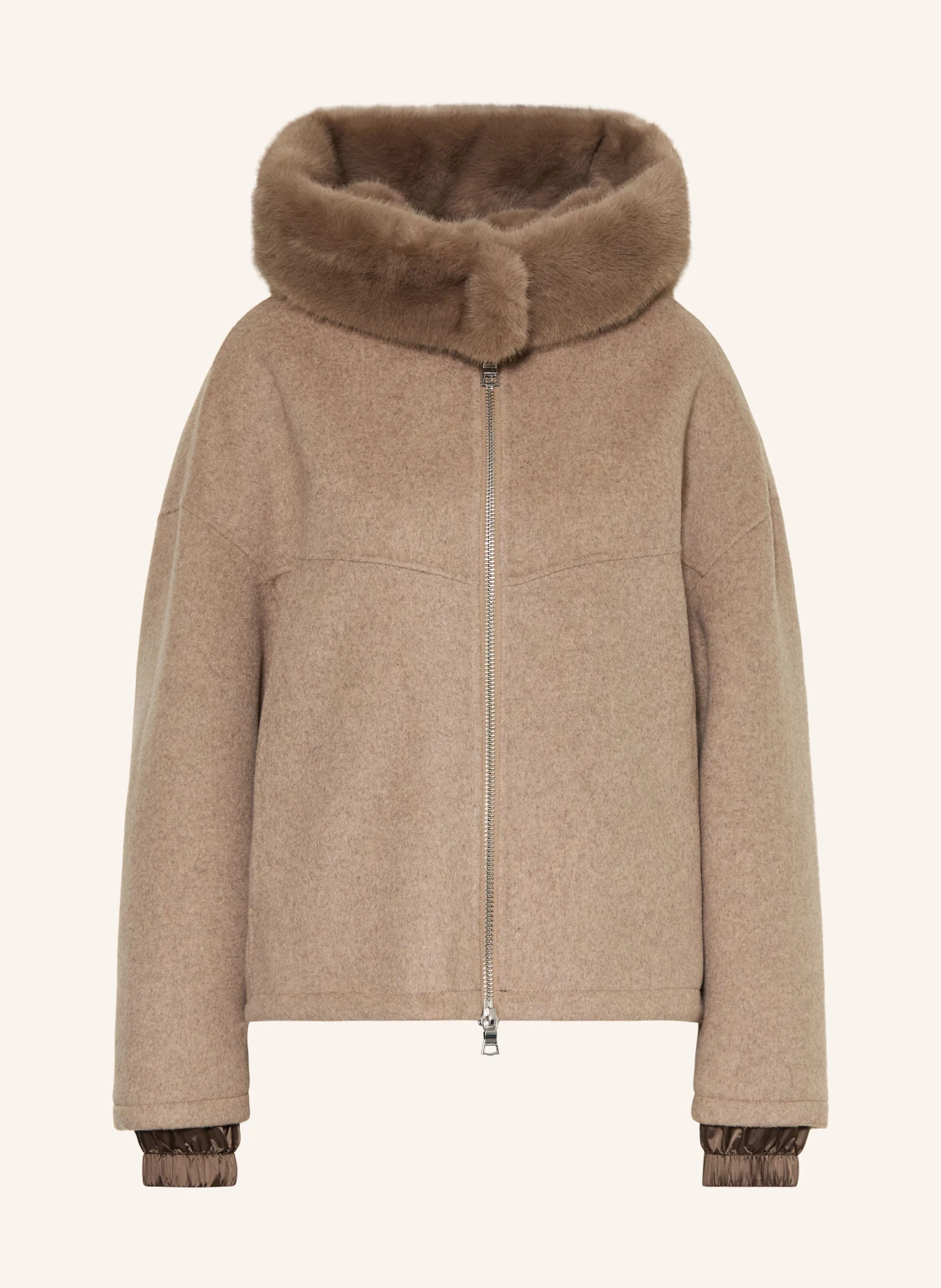 BLONDE No.8 Jacke JERRY mit abnehmbarer Kunstfell-Kapuze