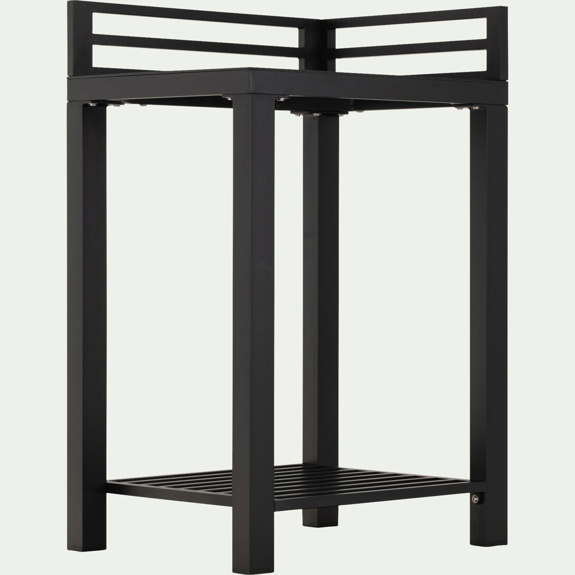 ZANNOUCH - Meuble d'angle de cuisine extérieure en métal - noir