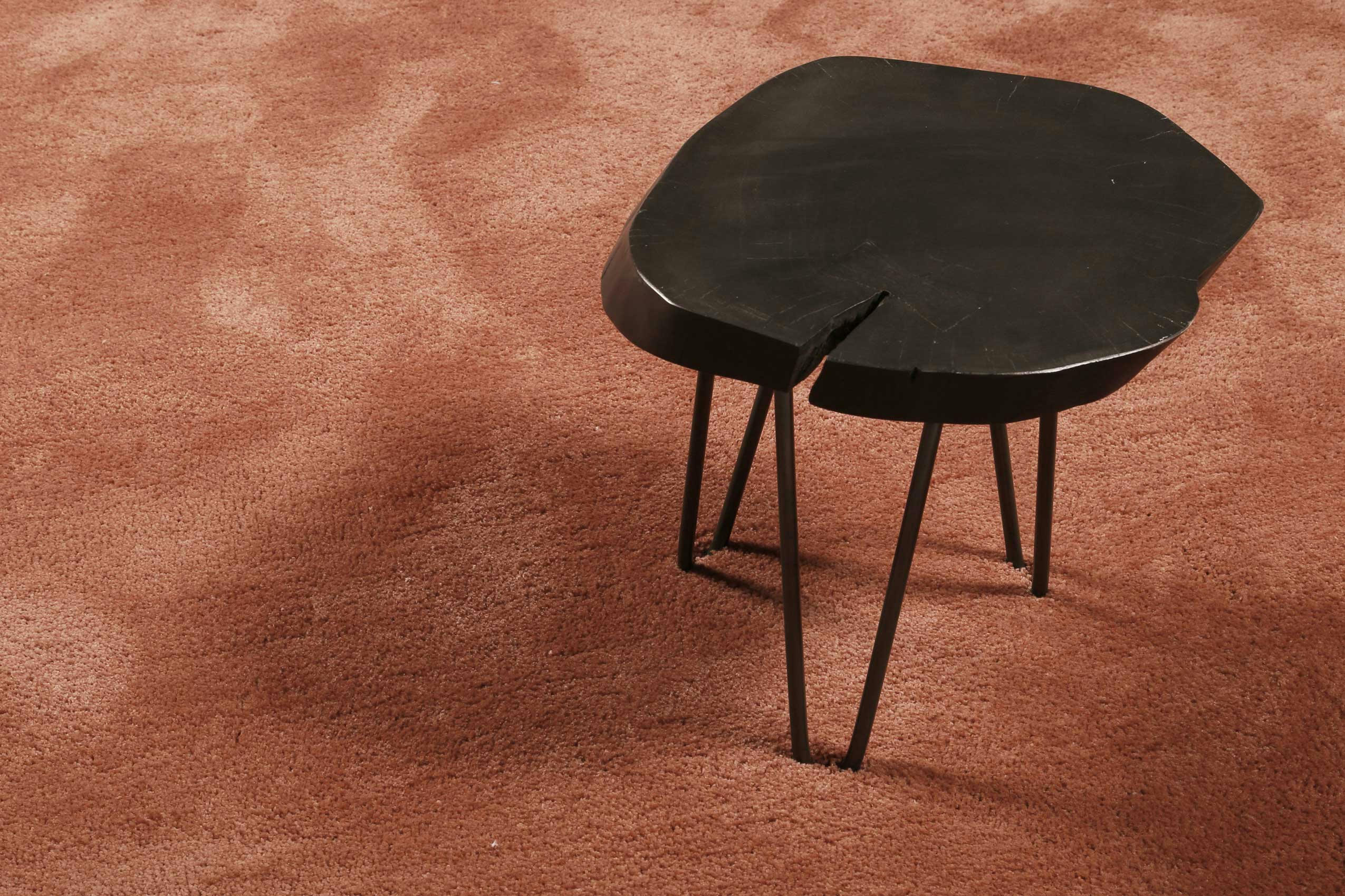 RELAXX - Tapis poils longs tufté saumon cognac 200x290