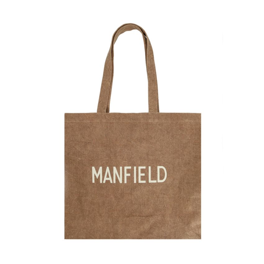 Manfield Bruine stoffen shopper