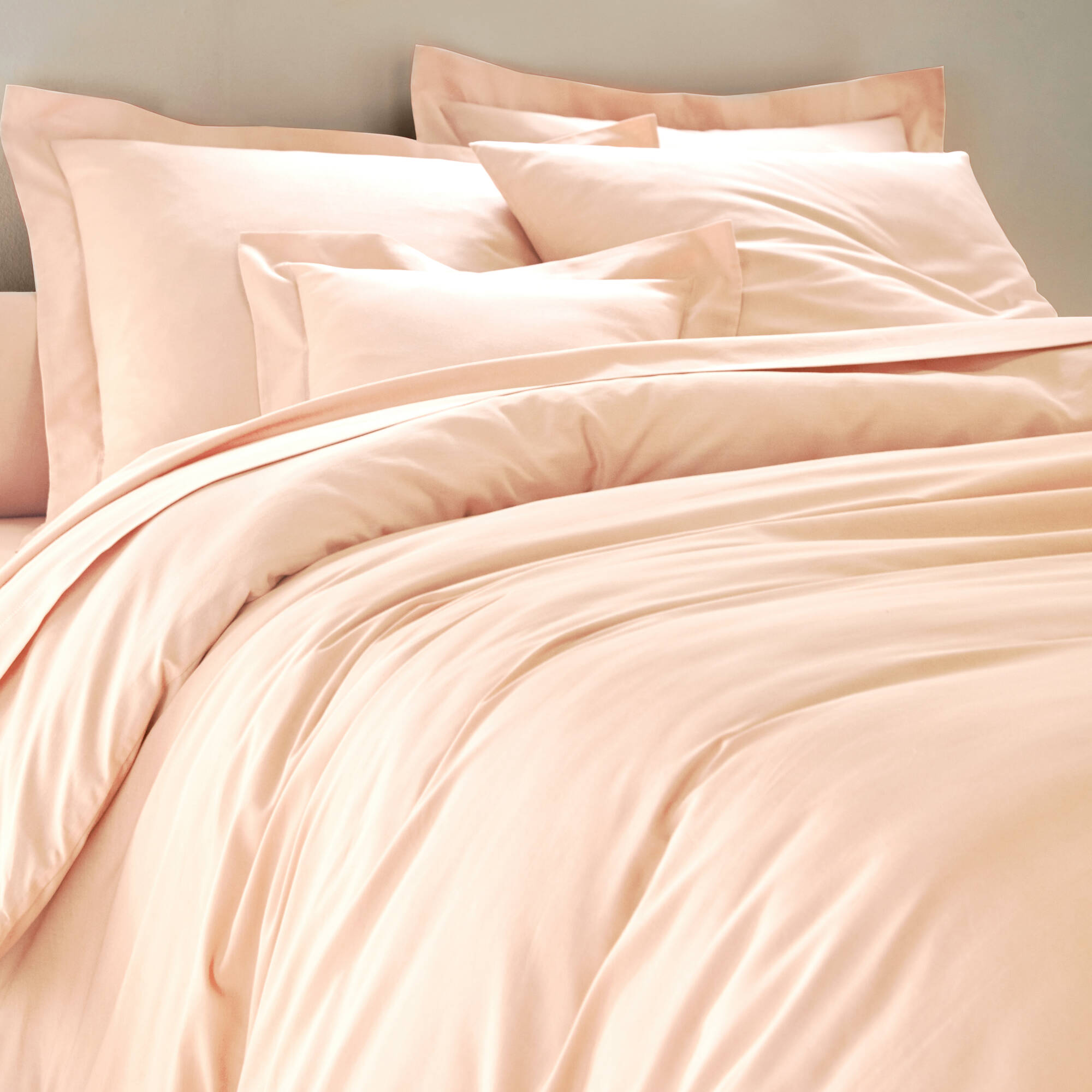 Linge de lit uni polyester-coton Colombine