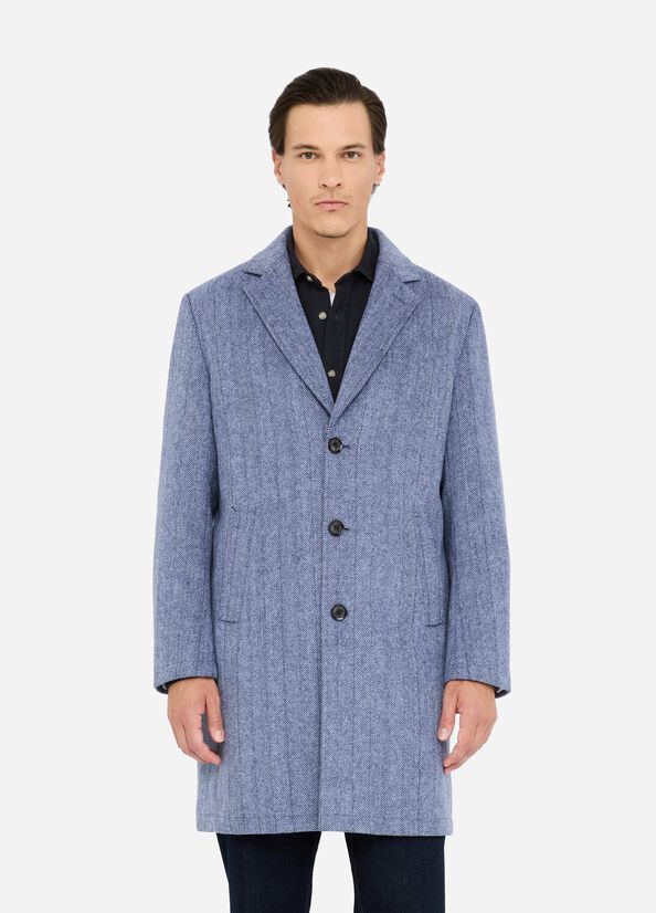 Cappotto chevron in lana