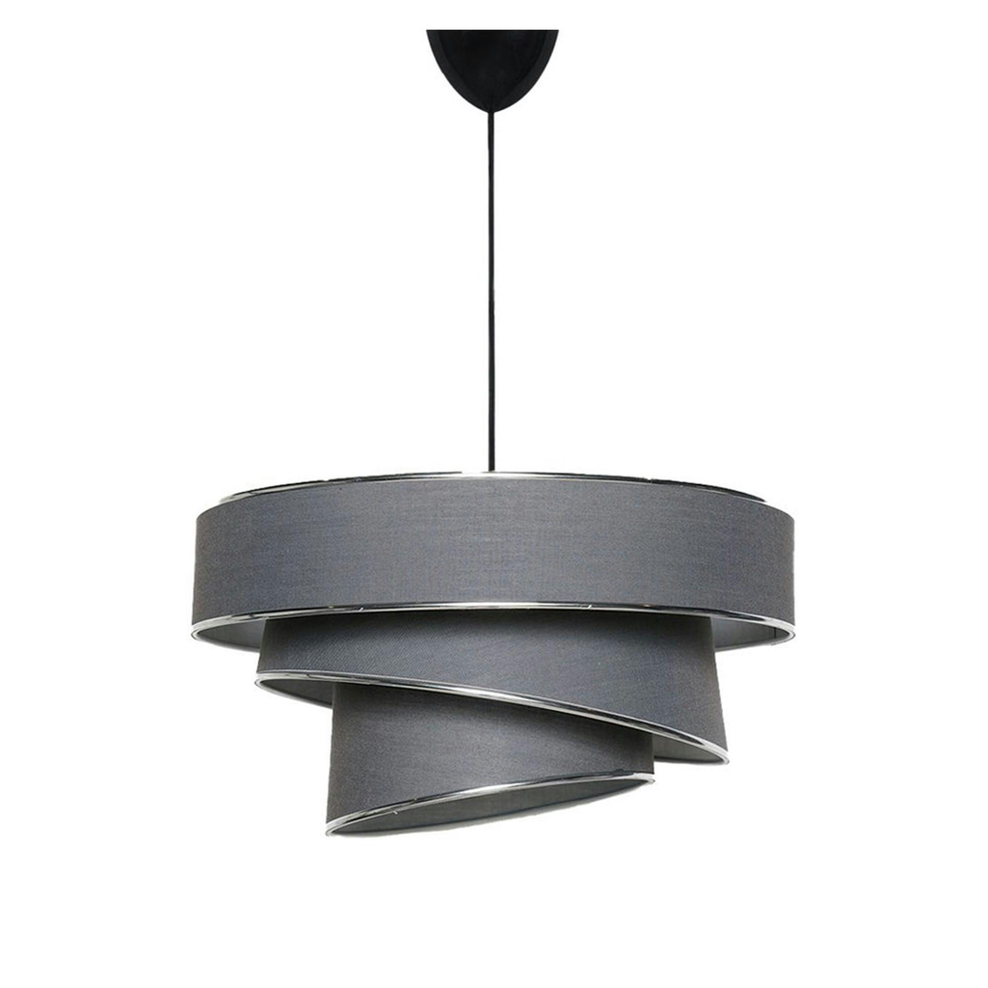 Suspension salon grise - abat-jour triple, moderne ZURICH