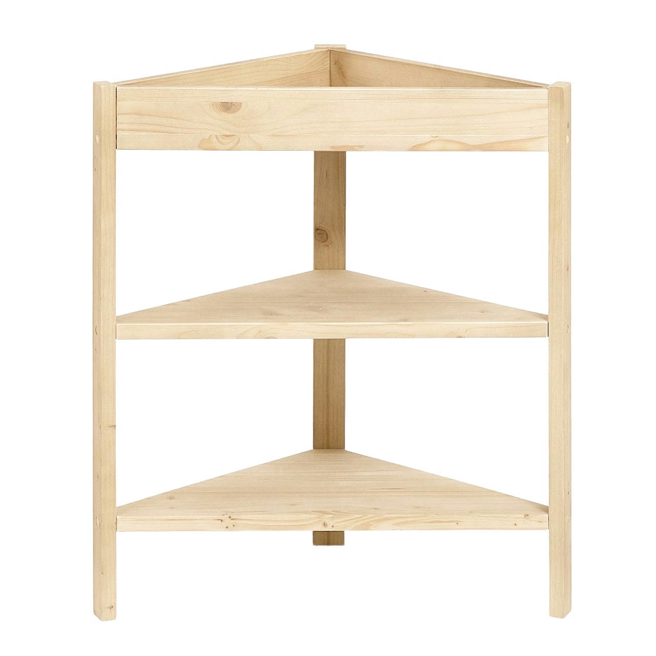 MAURO - Etagère d'angle en bois de couleur beige