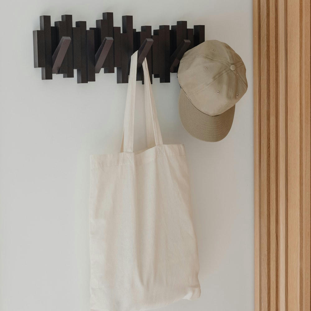 STICKS - Porte manteau design mural sticks expresso