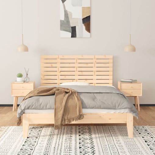 NNEVL Wall Headboard 156x3x63 cm Solid Wood Pine