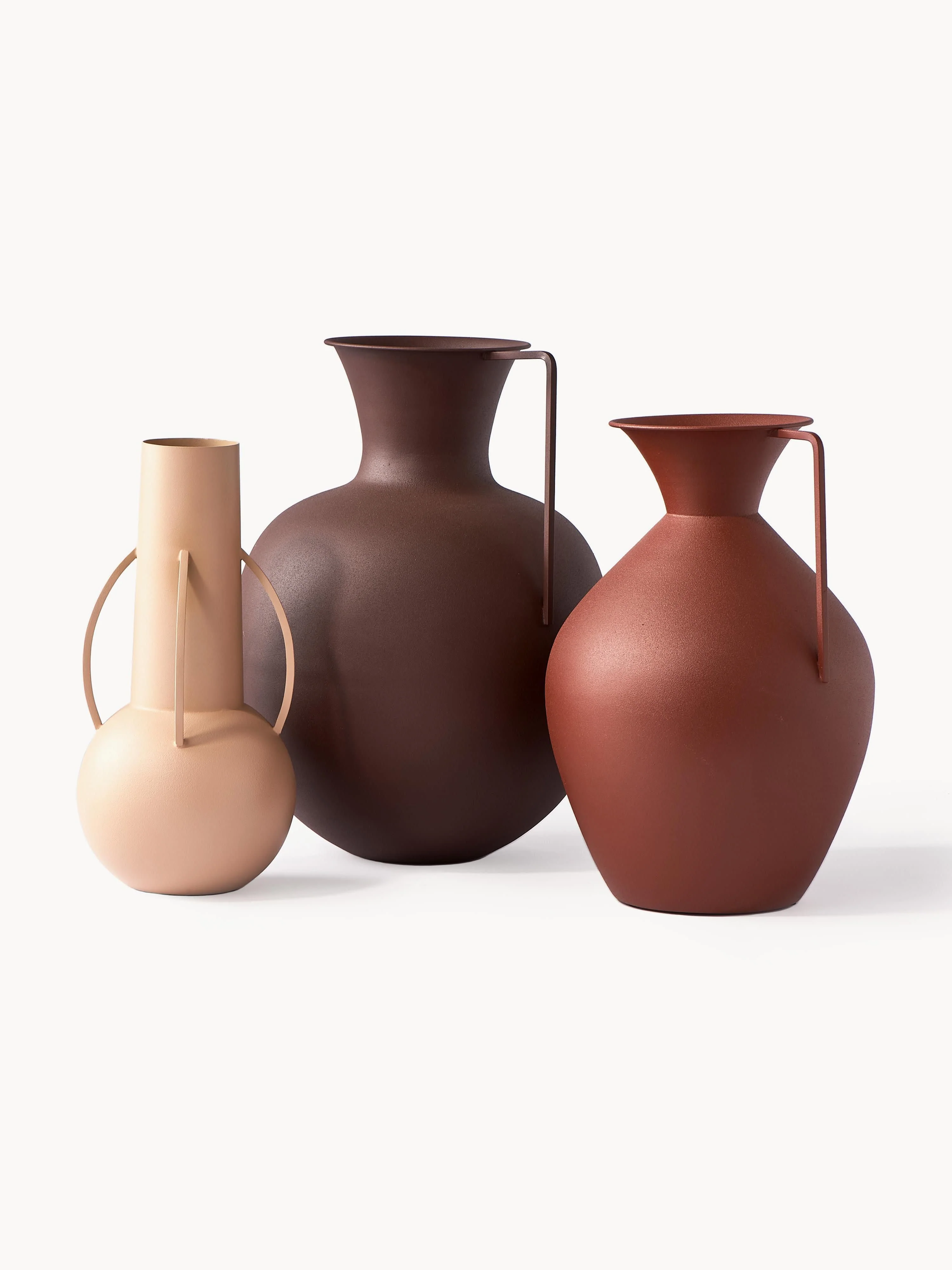 Handgefertigte Design-Vasen Roman, 3er-Set