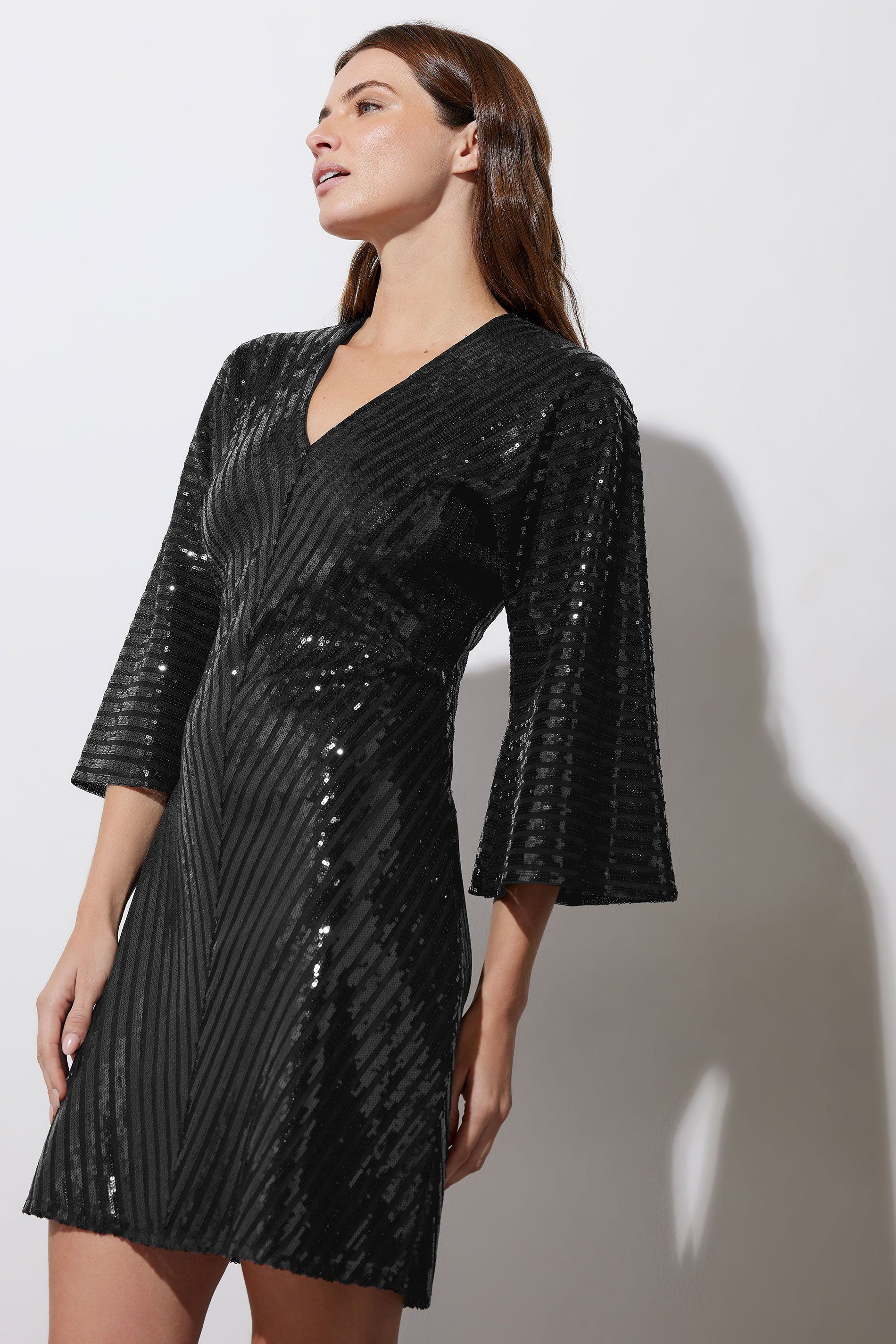 Star by Julien Macdonald V Neck Sequin Dress