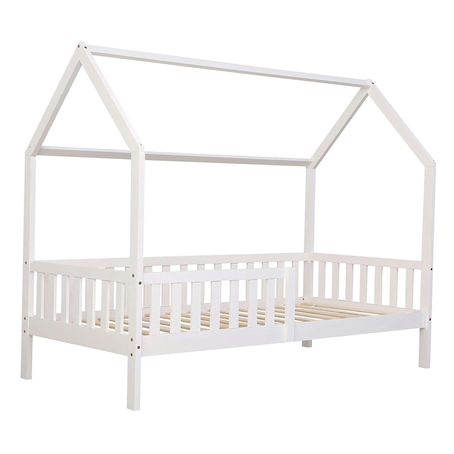 MARCEAU - Lit cabane pour enfant 190x90cm blanc