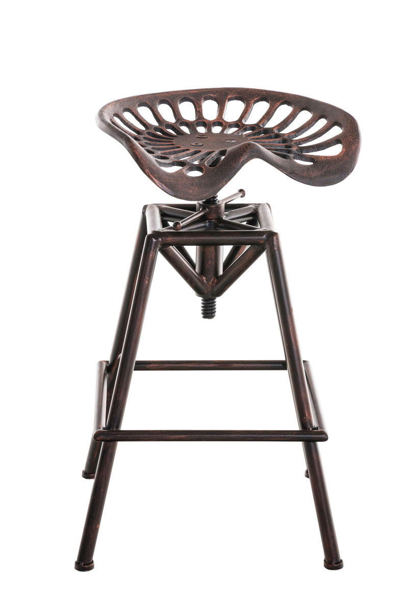 SAMSON - Tabouret de bar industriel réglable en métal Bronze